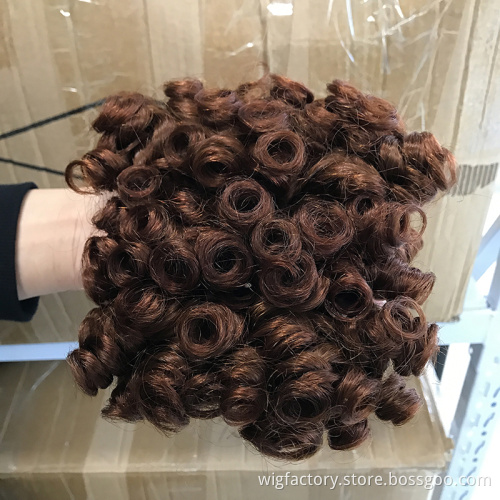 Accept Paypal cuticle aligned peruvian hair weave, new style 6inch 100 femi human hair, flower curl hair pieces for black women